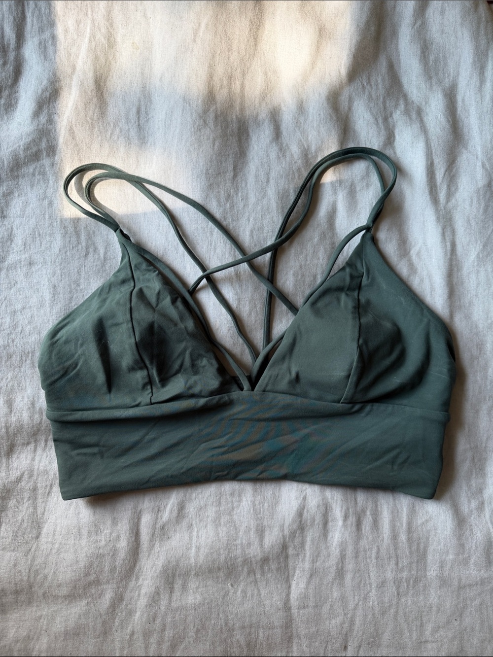 Lululemon Strappy Bralette in Olive Green